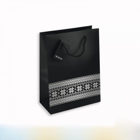 Kunstdruckpapier Luxus Geschenk braun schwarz benutzerdefinierte Papier Einkaufstasche