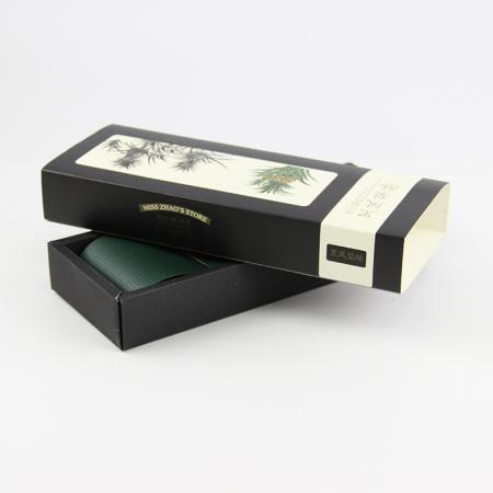 individuell bedruckte 300g 400 g / m² kleine schwarze Kunstdruckpapierbox