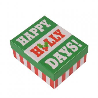 Weihnachtskundenspezifisches Etikett druckte Geschenkpapierkasten