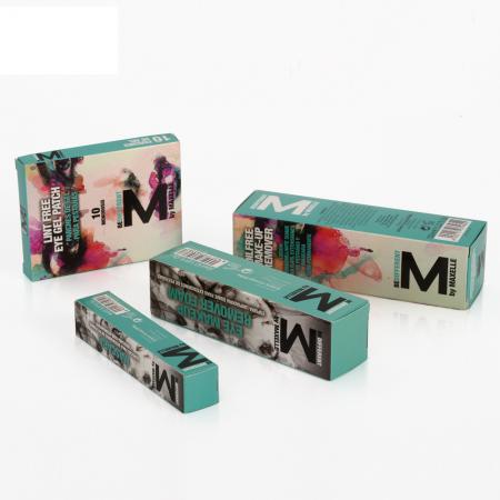 billige benutzerdefinierte logo farbe gedruckt kleines produkt kosmetische gerade stecken ende papier verpackungskasten