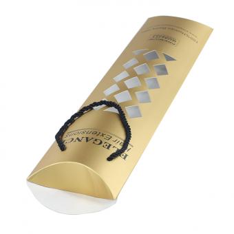 Neue Großhandelsgeschenkkästen, kundenspezifischer Druck faltbarer Plastikpapierverpackungs-Kissenkasten der freien Farbe der Blase mit Griff
