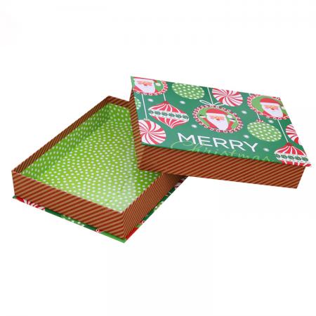 Geschenkpapier-Pappschachtel des Weihnachtsdesigns kundenspezifischer handgemachter mit Logo druckte Hersteller