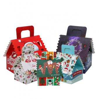 neue Produkte kundenspezifische Weihnachtskalenderplätzchen-Süßigkeitschokoladenapfelpapierkastenweihnachtsgeschenkkastenverpackung