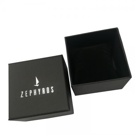 kundenspezifischer Geschenk-Uhrkasten des Firmenzeichens heißer silberner schwarzer mit Kissenband