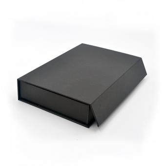 schwarze farbe starre pappschachtel individuelles logo luxus magnetpapier geschenkbox mit eva einsatz