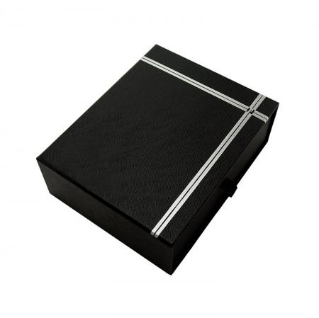 individuelles logo gedruckt schwarz karton schublade stil verpackung geschenkbox