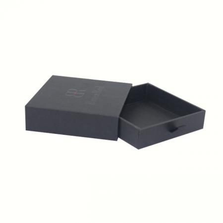 ziehen Sie schwarzen Karton Papier Schublade Geschenk Schmuck Verpackung Papierkasten