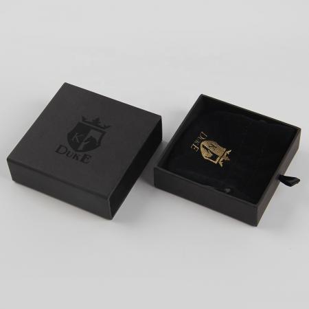professionelle hersteller benutzerdefinierte logo zweiteilige geschenkbox china luxus schublade schmuck armbänder schwarz papier verpackungskasten