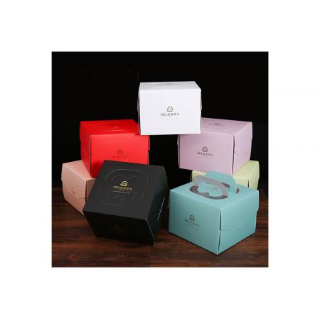 Hochwertige Mode-Design-Cupcake-Box aus Papier mit klarem Fenster