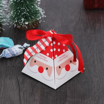 kundenspezifisches Drucken faltbare Weihnachtspapier-Geschenkbox mit Bandbogen