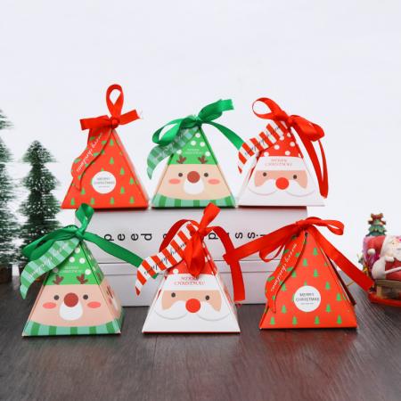 niedlicher Fuchsdruck recycelte faltbare Geschenksüßigkeitsweihnachtspapierbox für Apfel