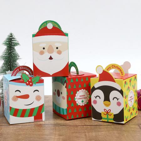 weiße bunte kleine Weihnachtsfaltbare Papiergeschenkboxgroßhandelsverpackung