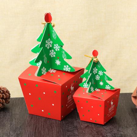 weiße bunte kleine Weihnachtsfaltbare Papiergeschenkboxgroßhandelsverpackung