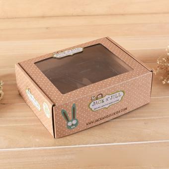 quadratische form oem größe hard craft paper box mit pvc fenster