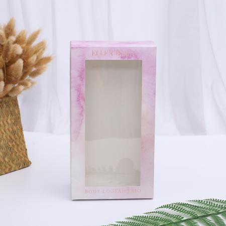 billige Farbe Quadrat kosmetische Geschenkverpackung Box mit PVC-Fenster