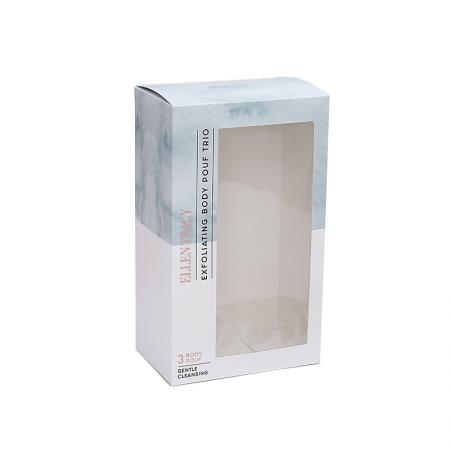 billige Farbe Quadrat kosmetische Geschenkverpackung Box mit PVC-Fenster