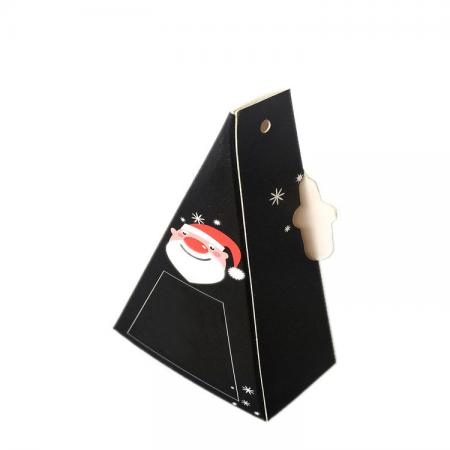 Luxus-Geschenkbox aus schwarzem Karton in Dreiecksform zum Verpacken
