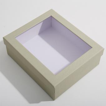 bunter Druck faltbare Geschenkbox durchsichtige Papierverpackungsbox mit Fenster