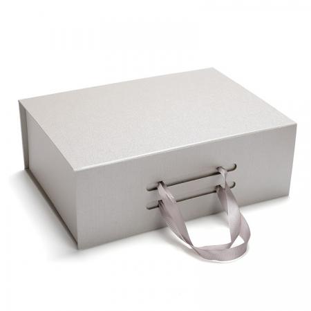 Magnet faltbare Papierverpackung starre faltbare Geschenkbox mit Band