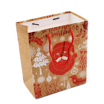 Großhandel Einkauf Verpackung maßgeschneiderte Frohe Weihnachten Papier Geschenktüte mit Griffen