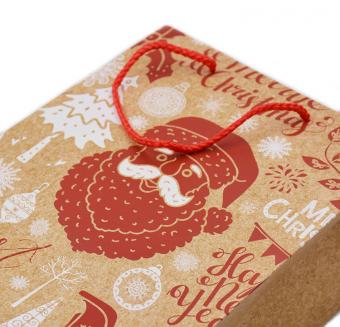 Großhandel Einkaufen Verpackung Custom Made Frohe Weihnachten Papier Geschenktüte Mit Griffen