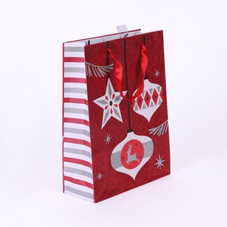 Eco-friendly Christmas shopping paper gift bags customized
