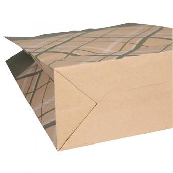 Förderung individuell bedruckte brown kraft paper carrier Einkaufen Taschen