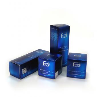 One-stop-service-Luxus-Custom-Papier-Geschenk-set blau Kosmetik-Verpackungen box