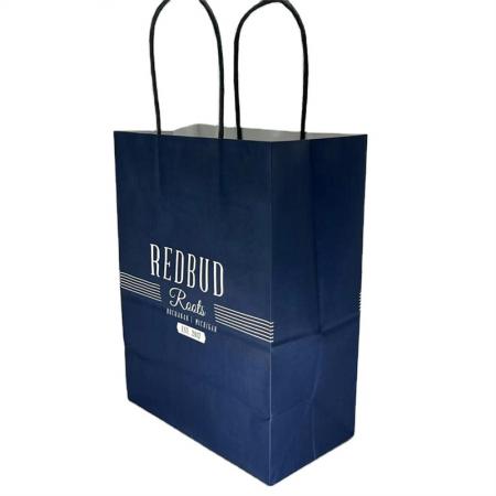 High-End-Einkaufstasche aus kundenspezifischem Kraftbeutel fügen Sie Ihr Design hinzu