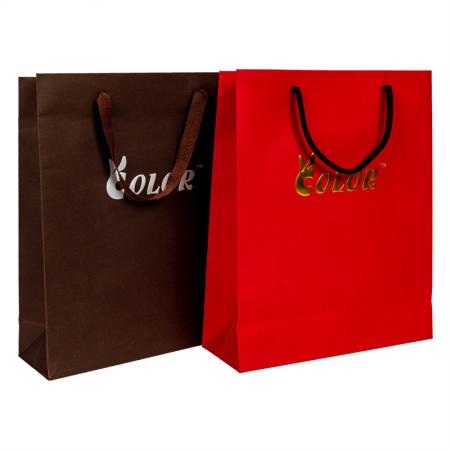 kundenspezifische Design-Luxus-Hochglanz-Laminierungsfarb-Taschenpapiertüte mit Einkaufen