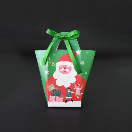 kundenspezifische Drucksüßwarenweihnachtszuckerbonbon-Geschenkverpackungspapierbox mit Griff